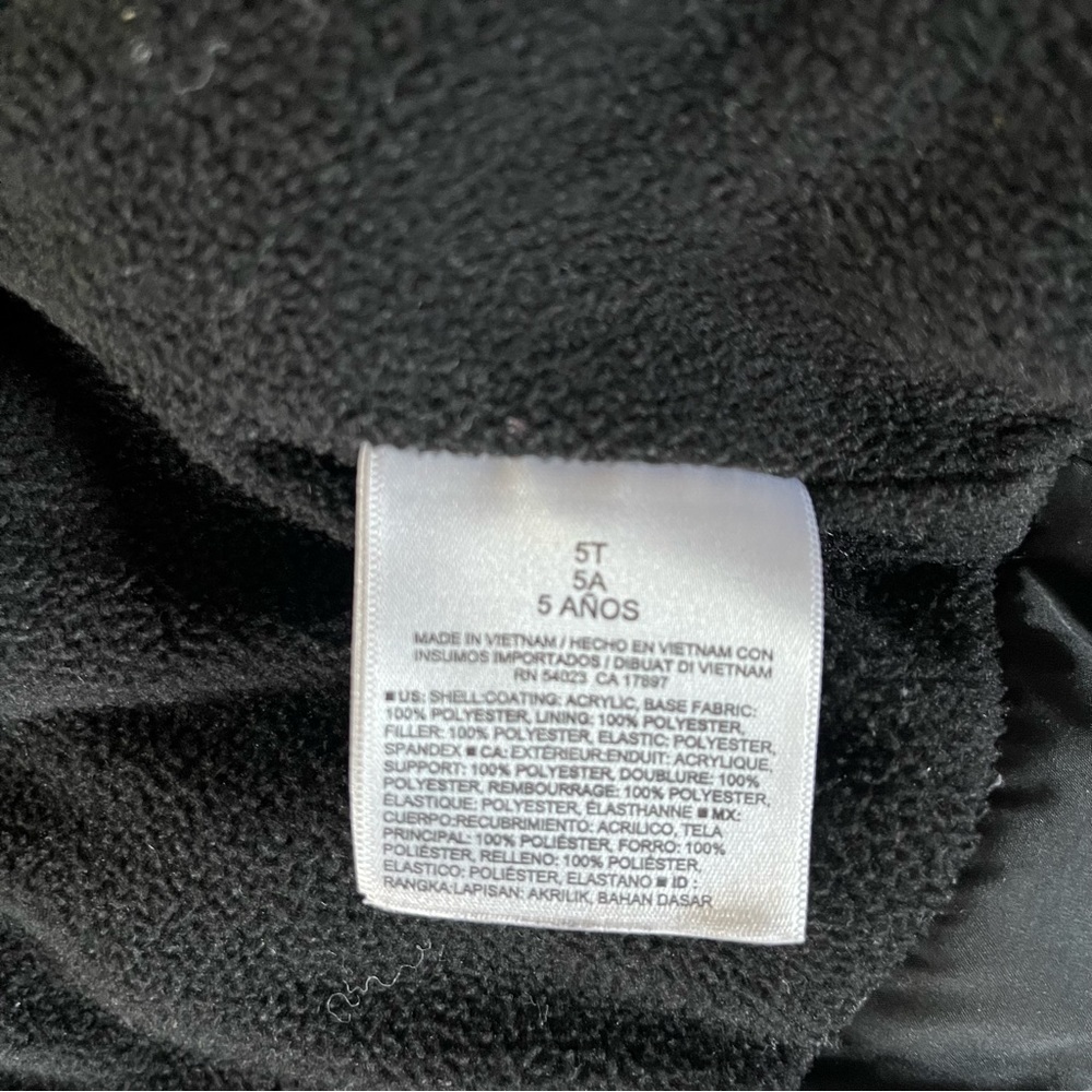 Old Navy black / dark gray girls coat - Picture 4 of 5